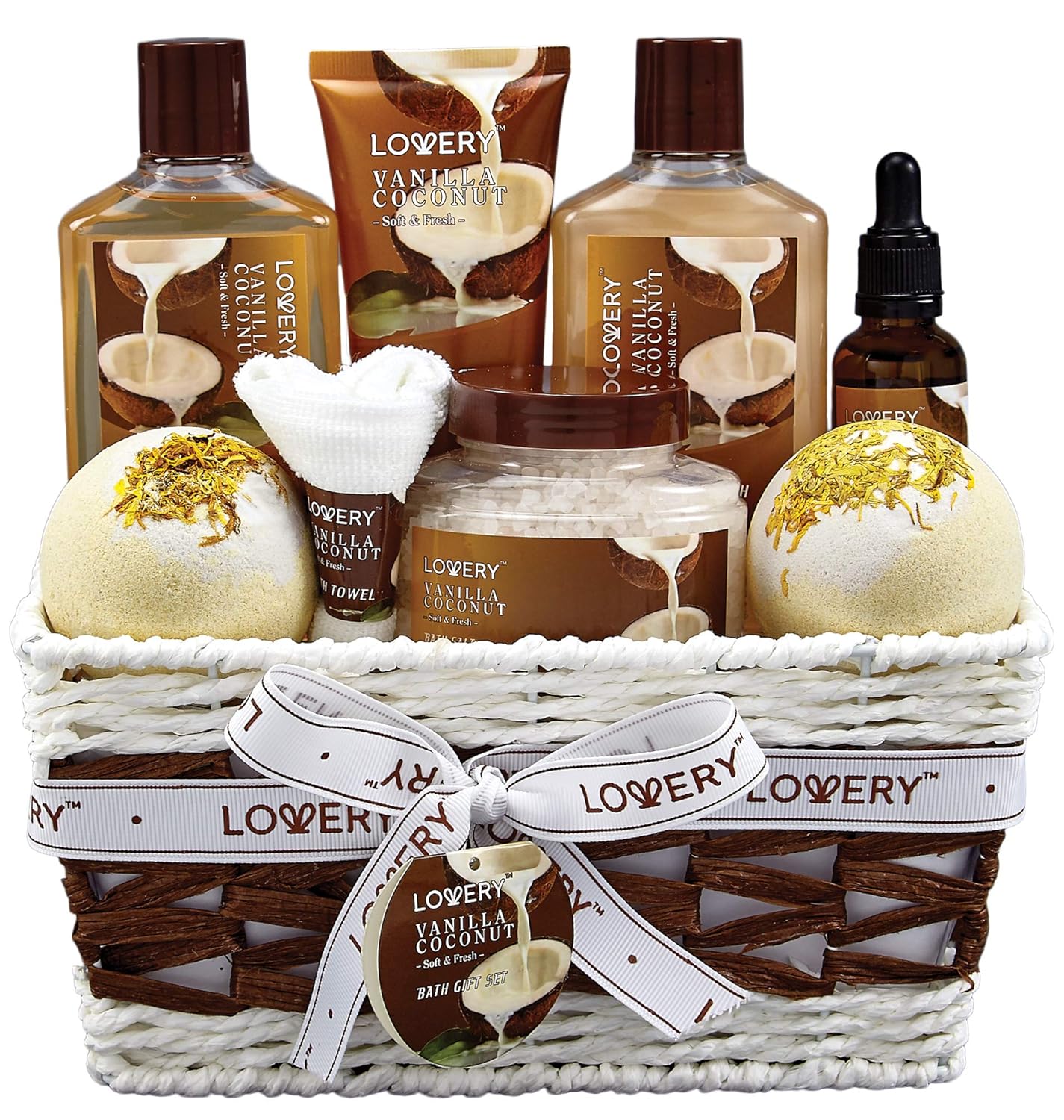 Indulge in Luxury: The Ultimate 9-Piece Vanilla Coconut Spa Gift Basket Review