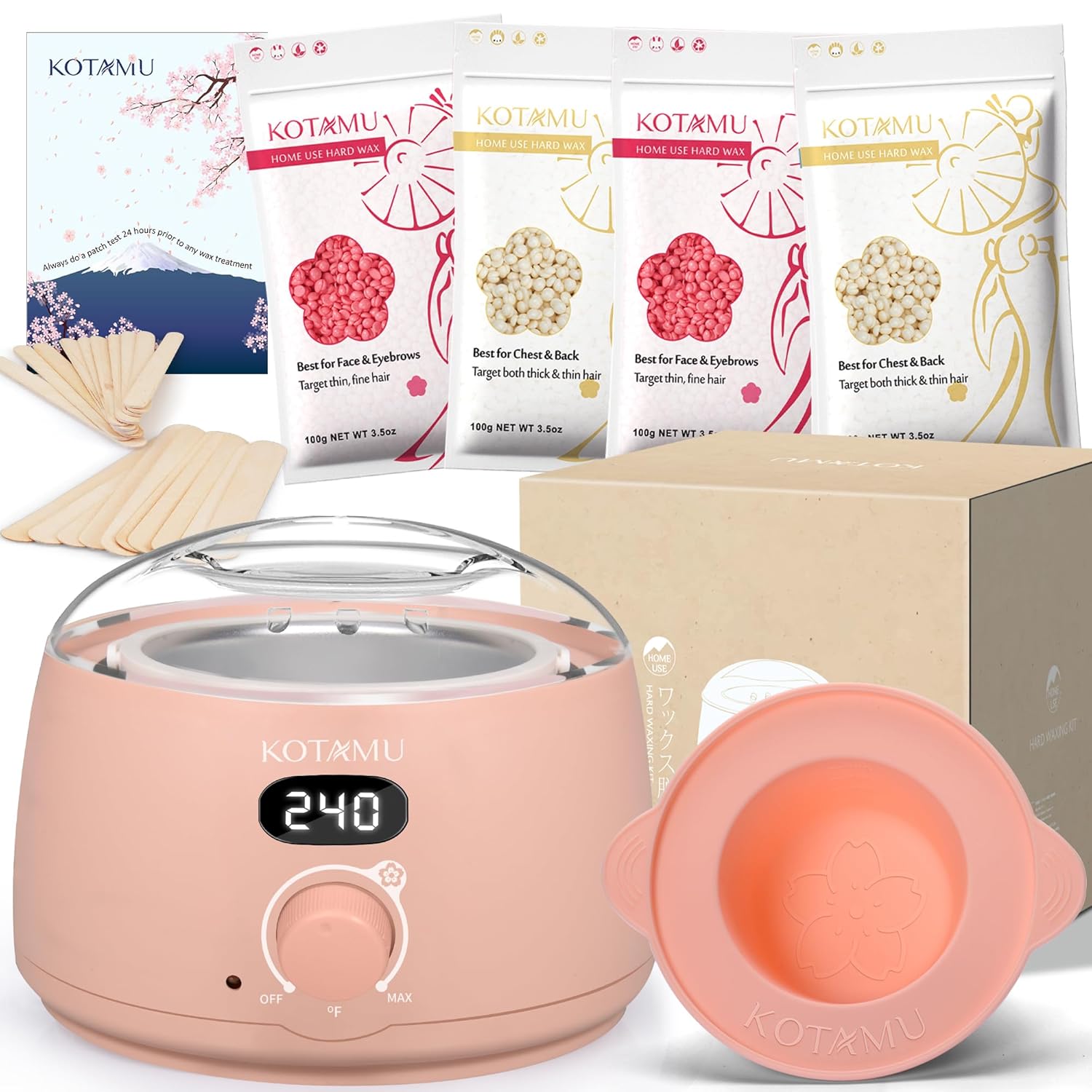 Achieve Salon-Quality Waxing at Home: KOTAMU Pink Digital Hair Removal Kit Review