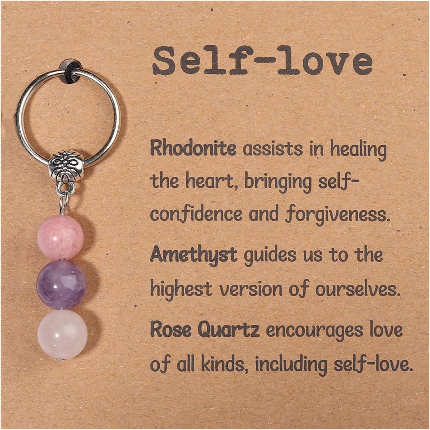 Charm Your Way to Calm: The Healing Power of the Natural Crystals Keychain