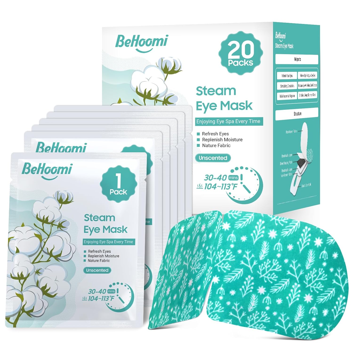 Unwind Anywhere: The Ultimate Review of 20 Packs Steam Eye Masks for Relaxation