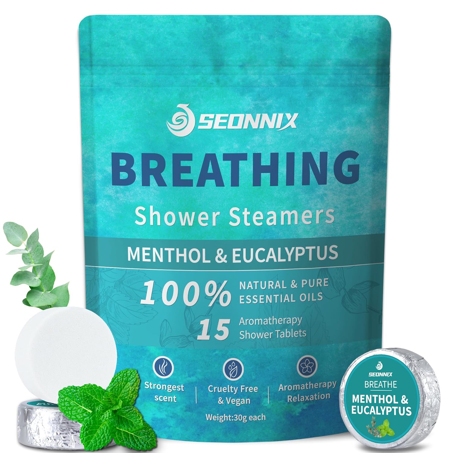Breathe Easy: Revitalize Your Shower with Menthol & Eucalyptus Steamers!