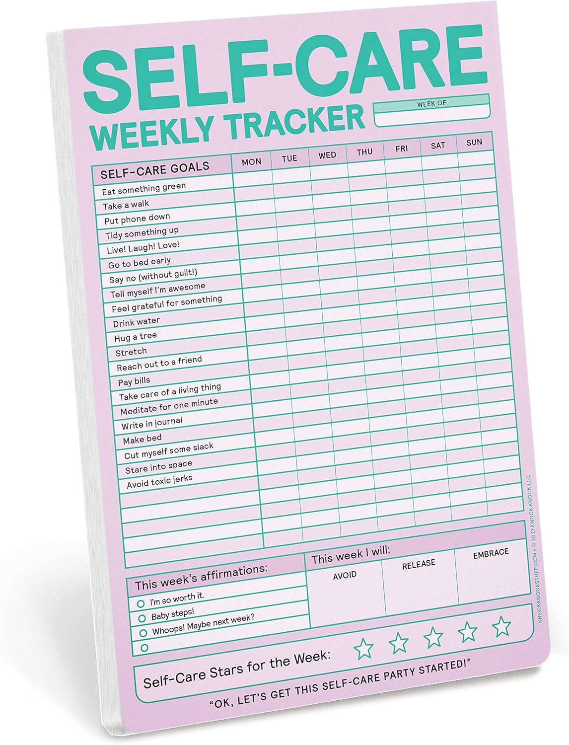 Enhance Your Well-Being: Review of the Knock Knock Self-Care Weekly Tracker Pad