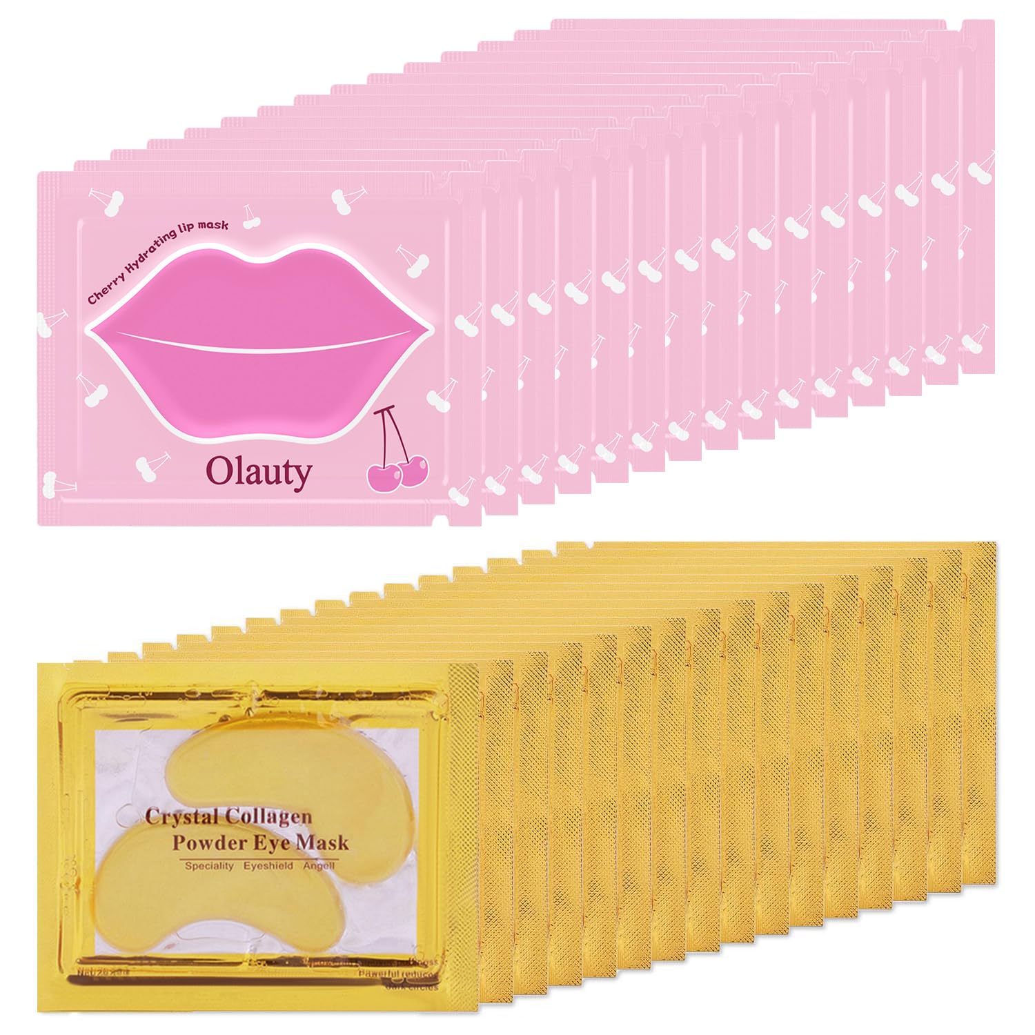 Revitalize and Rejuvenate: 30 Pairs of 24K Gold Lip & Eye Masks for Instant Glow!