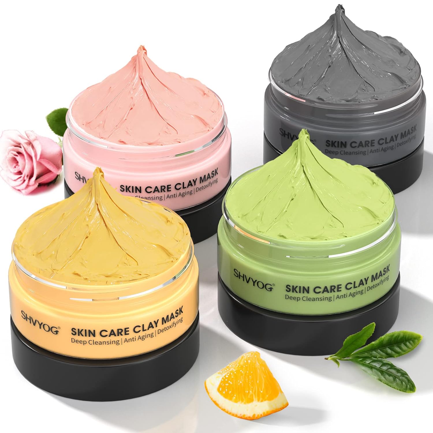 Revitalize Your Skin: The Ultimate 4 Pcs Clay Facial Mask Set Review!