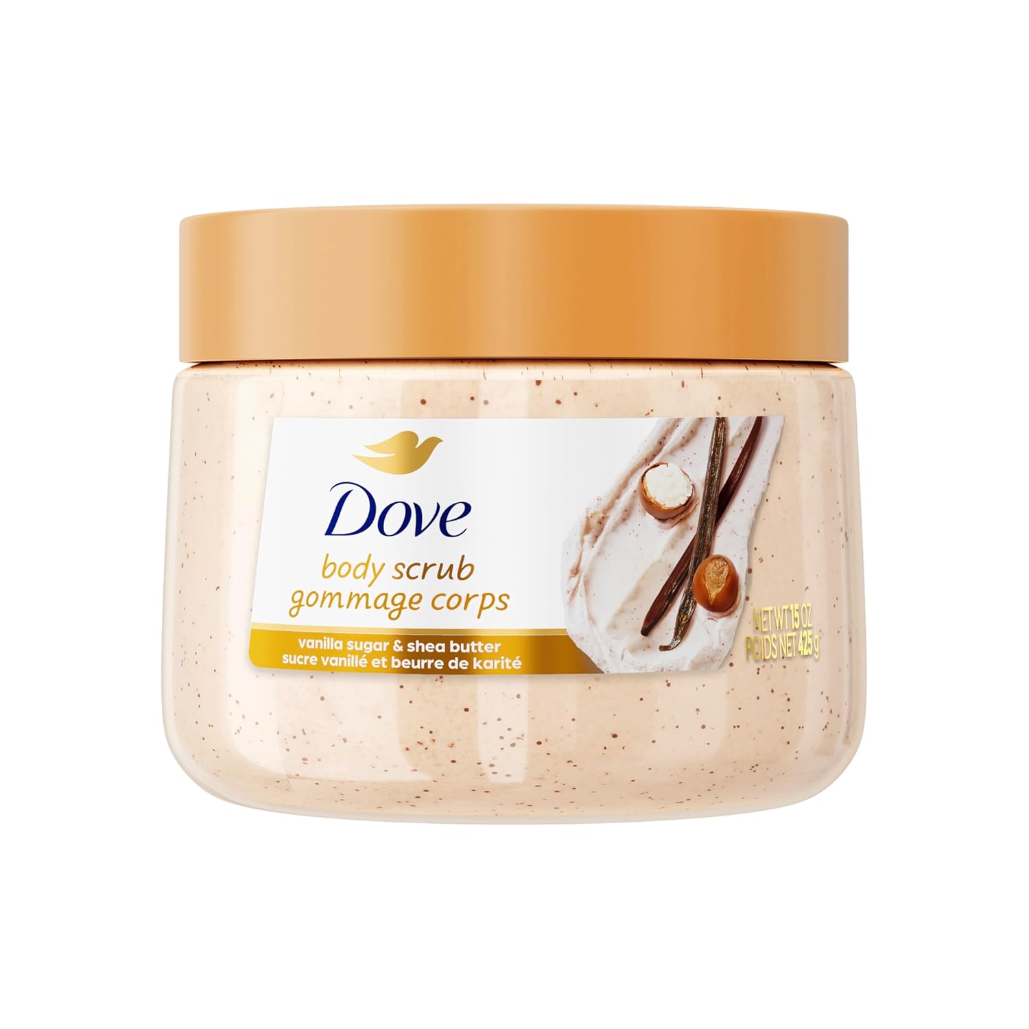 Transform Your Skin: Dive into Dove's Vanilla Sugar & Shea Butter Body Scrub!