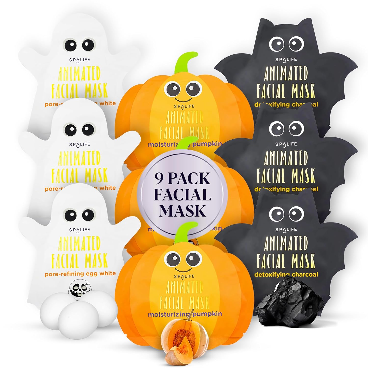 Get Spooky Smooth Skin: Review of SpaLife Halloween Character Facial Mask Bundle!