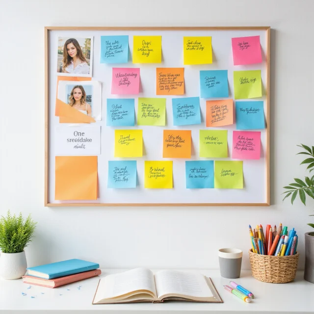 Dream it. See it. Achieve it. ✨ Turning goals into vibrant reality one sticky note at a time. Ready to create your vision? 🌟#VisionBoard #GoalSetting #DreamBig #InspirationDaily #CreativeWorkspace #MotivationMonday #BrightIdeas #StayInspired #MindsetMatters #PositiveVibesOnly #ColorYourLife #DreamChaser #PlanForSuccess #VisualizeYourGoals #WorkSmart #MinimalistDesign #OrganizedWorkspace #GoalGetter #MakeItHappen #FocusAndAchieve
